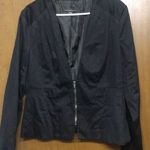 Black Attention Suit Jacket Half Zip 16